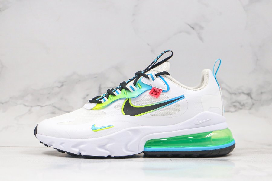 New Nike Air Max 270 React 'Worldwide' White CK6457-100 Sale