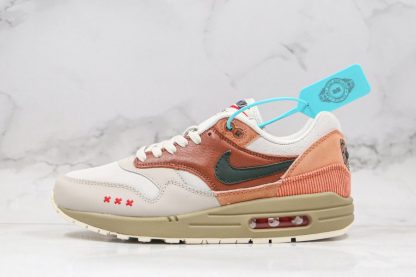 Nike Air Max 1 Amsterdam Red Bark Khaki-Terra Blush-Dusty Peach