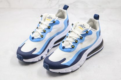 Nike Air Max 270 React UNC White Midnight Navy-University Blue Front