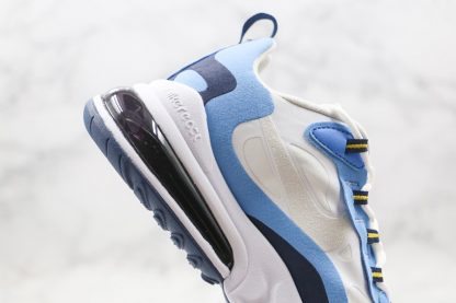 Nike Air Max 270 React UNC White Midnight Navy-University Blue Medial