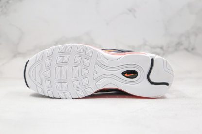 Nike Air Max 97 White Black-Metallic Silver-Total Orange Sole