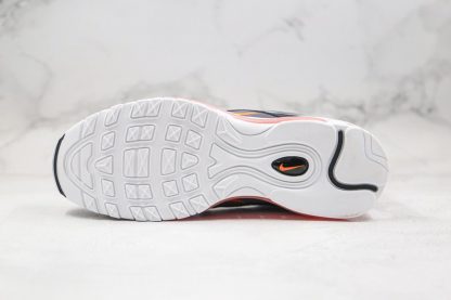 Nike Air Max 97 White Black-Metallic Silver-Total Orange Sole