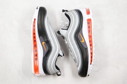 Nike Air Max 97 White Black-Metallic Silver-Total Orange Top