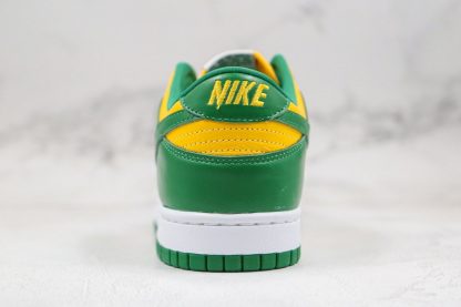 Nike Dunk Low SP Brazil Varsity Maize Pine Green-White Heel