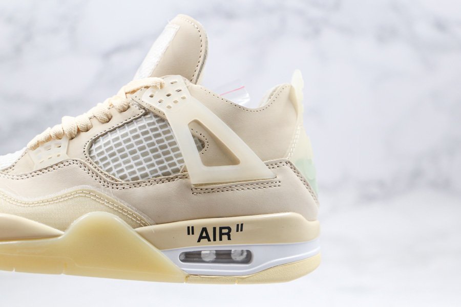 2020 Off-White x Air Jordan 4 SP Sail/Muslin CV9388-100 Men