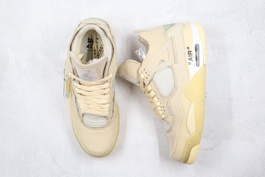 2020 Off-White x Air Jordan 4 SP Sail/Muslin CV9388-100 Men