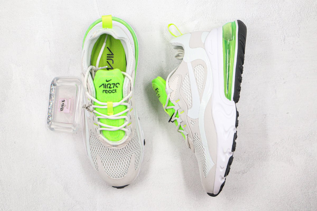 nike wmns air max 270 react vast grey ghost green