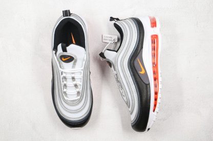 Shop Nike Air Max 97 White Black-Metallic Silver-Total Orange