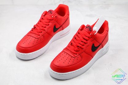 Air Force 1 Low Bold Red Cut Out Swoosh black swoosh sneaker