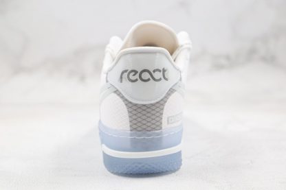 Brand New Nike Air Force 1 React QS White Ice Blue Heel