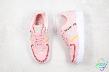 Nike Air Force 1 07 LX Silt Red Soft Pink tongue