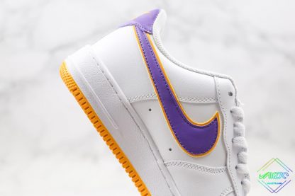 Nike Air Force 1 Lakers White Purple Yellow lateral