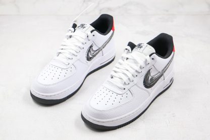 Nike Air Force 1 Low Brushstroke Swoosh In White DA4657-100 Front