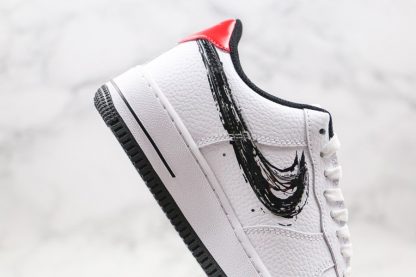 Nike Air Force 1 Low Brushstroke Swoosh In White DA4657-100 Medial