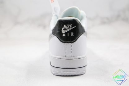 Nike Air Force 1 Low White Black Metallic Silver heel