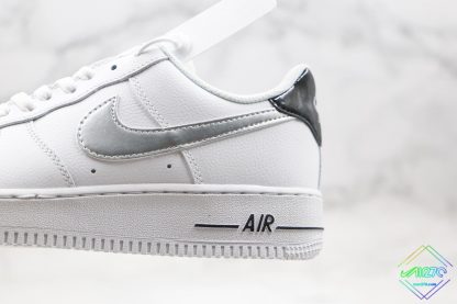 Nike Air Force 1 Low White Black Metallic Silver lateral