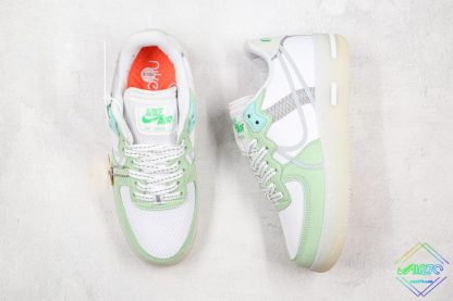 Nike Air Force 1 React Mint Green tongue