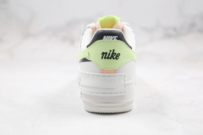 Nike Air Force 1 Shadow White Barely Volt heel