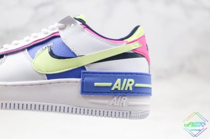 Nike Air Force 1 Shadow White Sapphire Barely Volt double design