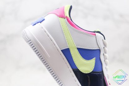 Nike Air Force 1 Shadow White Sapphire Barely Volt midfront