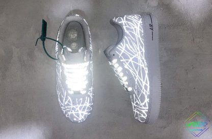 Nike Air Force 1 White 3M Reflective Custom