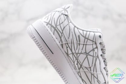 Nike Air Force 1 White 3M Reflective lateral
