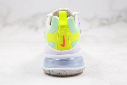 Nike Air Max 270 React White Flash Crimson Cucumber Green Heel