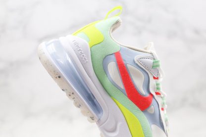 Nike Air Max 270 React White Flash Crimson Cucumber Green Medial