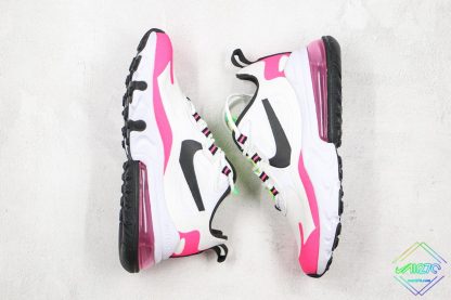 Nike Air Max 270 React White Hyper Pink black swoosh