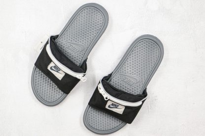 Nike Benassi Fanny Pack Slides Black Grey