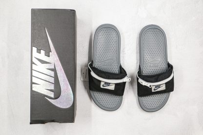 Nike Benassi Fanny Pack Slides Black Grey for sale