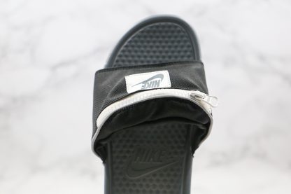 Nike Benassi Fanny Pack Slides Black Grey upper