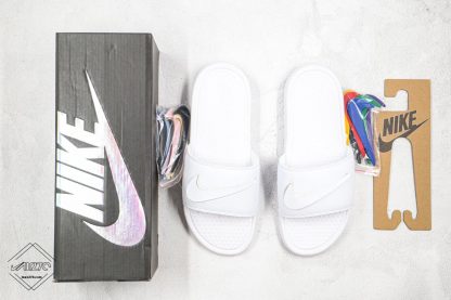 Nike Benassi JDI Swoosh Pack White sandal