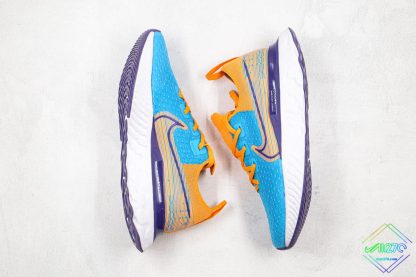 Nike Epic React Infinity Run Flyknit Blue Yellow lateral