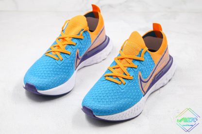 Nike Epic React Infinity Run Flyknit Blue Yellow shoes