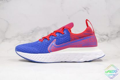 Nike React Infinity Run Flyknit Royal Blue Gym Red