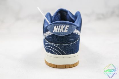 Nike SB Dunk Denim Gum White stitched heel