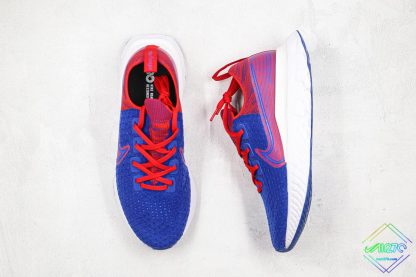 React Infinity Run Flyknit Royal Blue Gym Red front