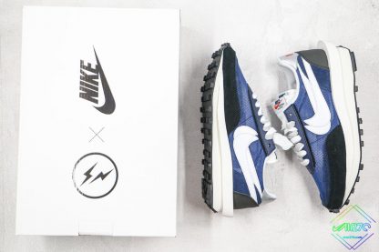 Sacai x Nike LVD Waffle Daybreak Royal Blue Black-White swoosh