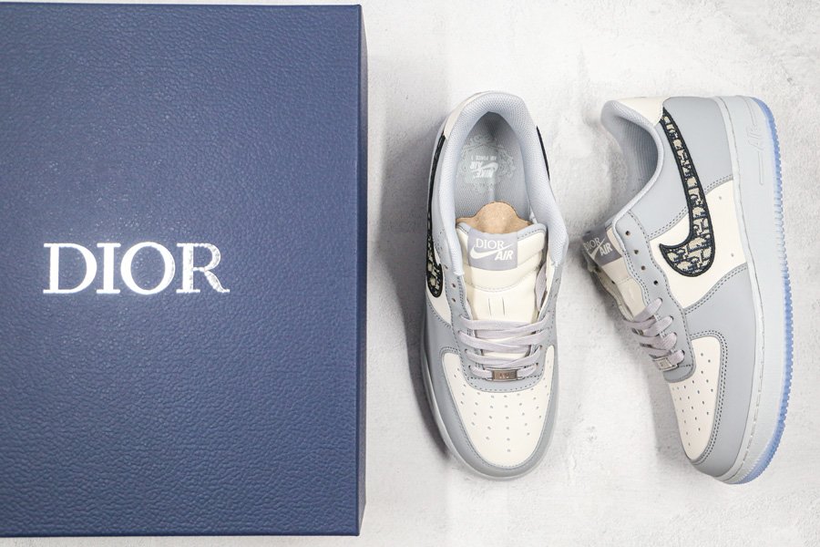 Dior x Nike Air Force 1 '07 LV8 Customs Grey On Sale