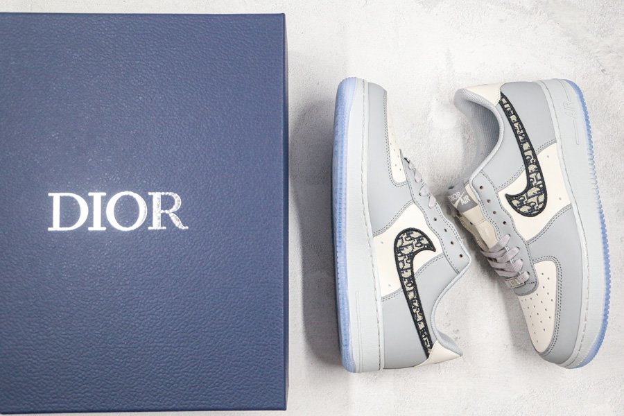 Dior x Nike Air Force 1 '07 LV8 Customs Grey On Sale