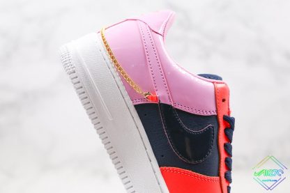 Nike Air Force 1 Cuban Link pink hindfoot