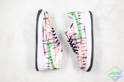 Nike Air Force 1 Low Black Tie Dye Green Swoosh