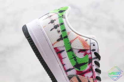 Nike Air Force 1 Low Black Tie Dye hindfoot