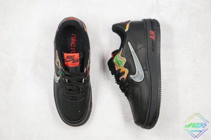 Nike Air Force 1 React Black Habanero Red front