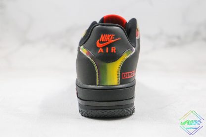 Nike Air Force 1 React Black Habanero Red heel