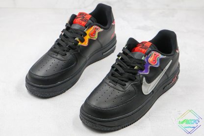 Nike Air Force 1 React Black Habanero Red panel