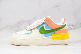 Nike Air Force 1 Shadow Beige Pink Blue Yellow