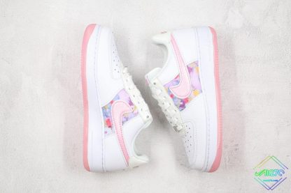 Nike Air Force 1 White Light Arctic Pink swoosh