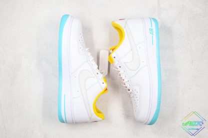 Nike Air Force 1 White Yellow Clear Swoosh